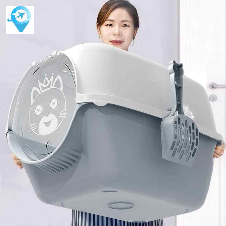 모래 특대형 냥이 밀폐형 화장실 상자 배변통 고양이 - 상품 이미지