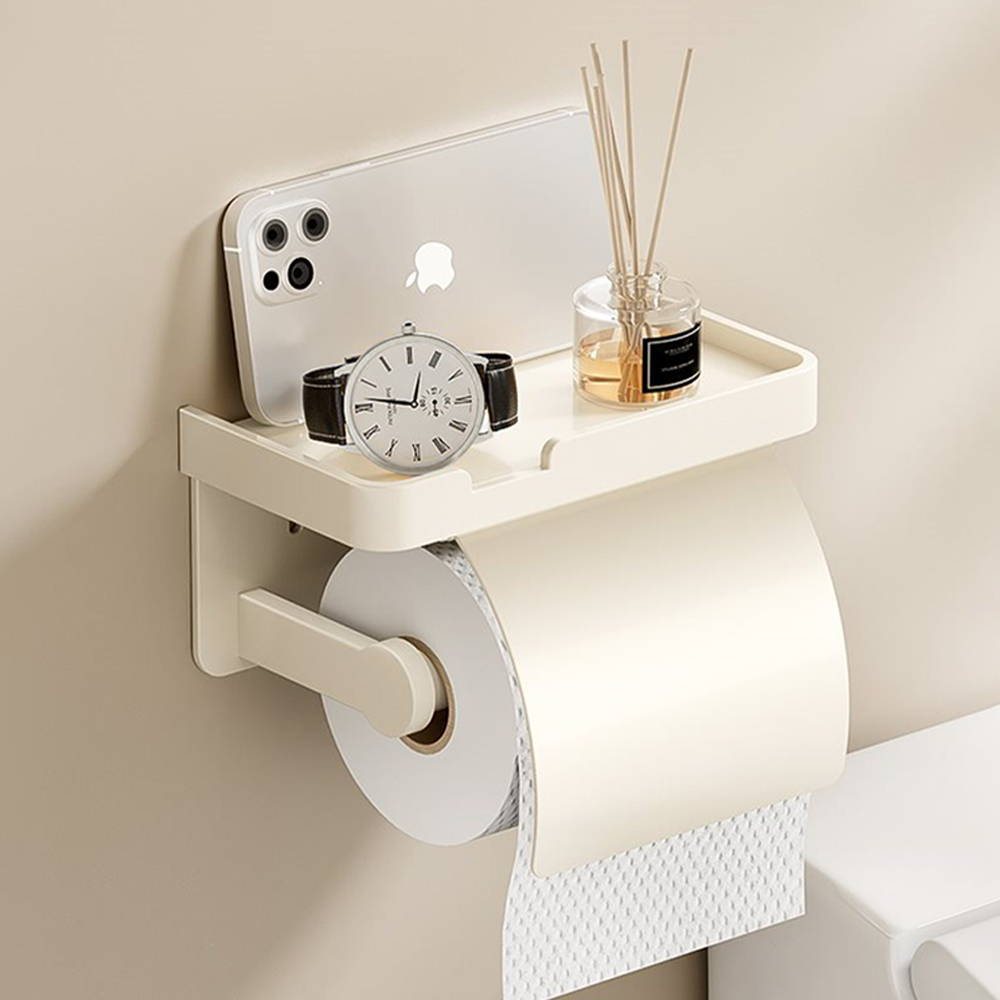 화장실 휴지걸이 무타공 욕실 두루마리 걸이 거치대 커버형
