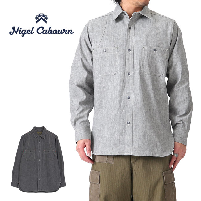 나이젤 카본 NIGEL CABOURN Salt & Pepper 뉴 메디컬 셔츠 2컬러 - 메인 이미지