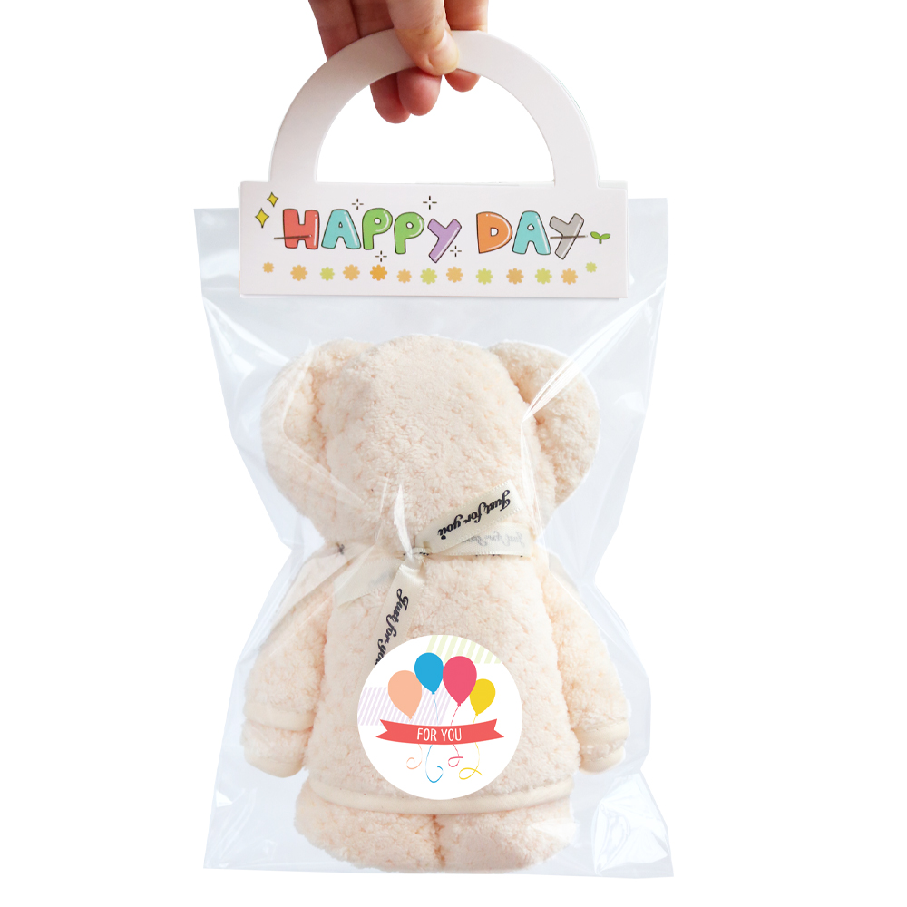 니즈엘 고리 수건 곰 타올 75x35+DAY빅헤드 해피데이 손잡이, 민트 - 상세 이미지 2