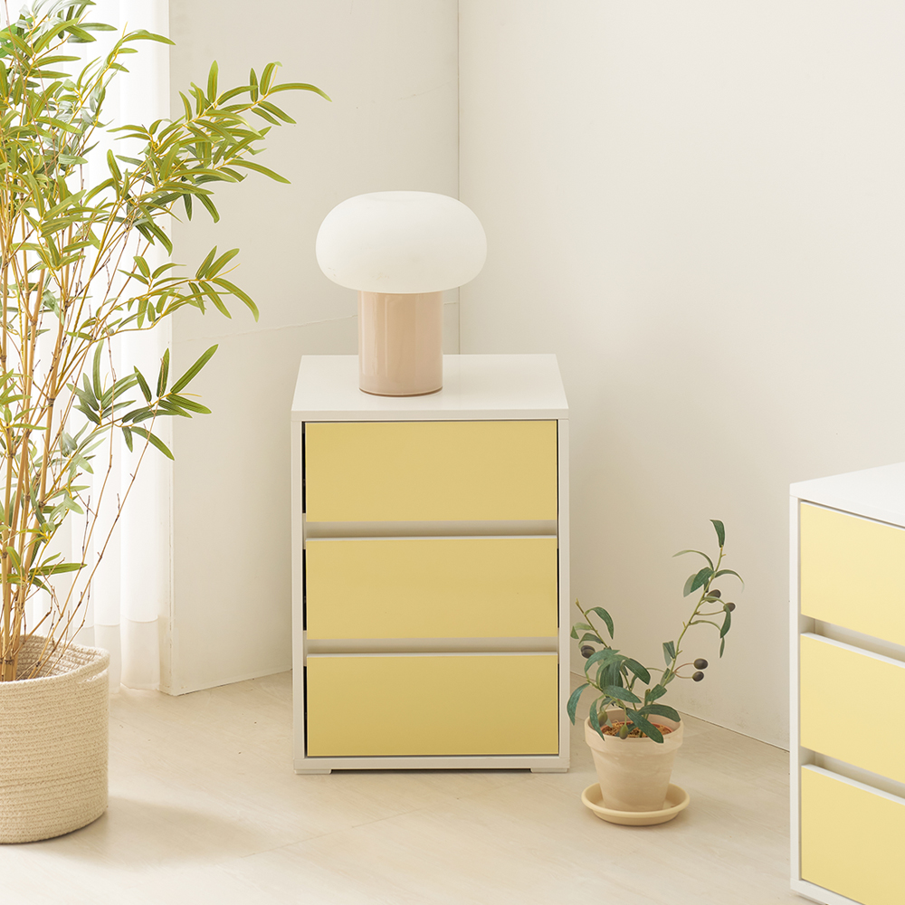 3단 거실장 원룸 틈새 다용도 수납 서랍장 뉴모닝 400