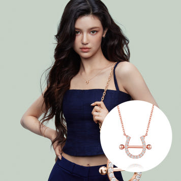 [리뷰베스트] [다니엘 Pick!]  스톤헨지 14K 로즈골드 럭키유 목걸이
