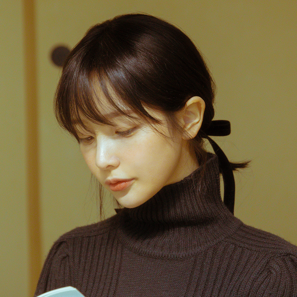 수제 탑커버 시스루뱅 루즈 C컬 (모스트사) 정수리 가벼운 부분가발 - 상세 이미지 2
