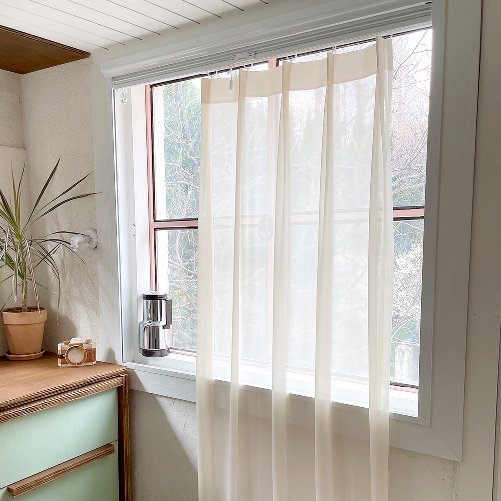 발레리나 쉬폰 속커튼 차르르 아이방 여아 남아 빈티지 레트로 아이보리