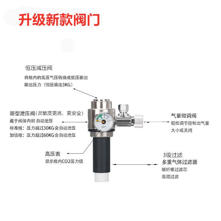 이탄발생기 CO2 이산화탄소 어항 확산기 수초 수족관 - 상세 이미지 5