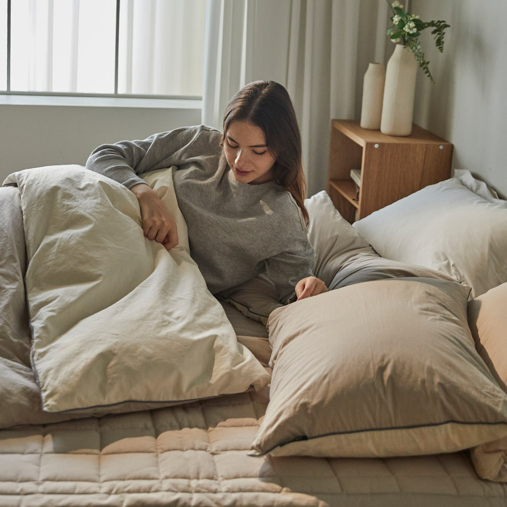 소프라움 앤 스카치 60수 고밀도 워싱면 고정밴딩 침대패드 슈퍼싱글