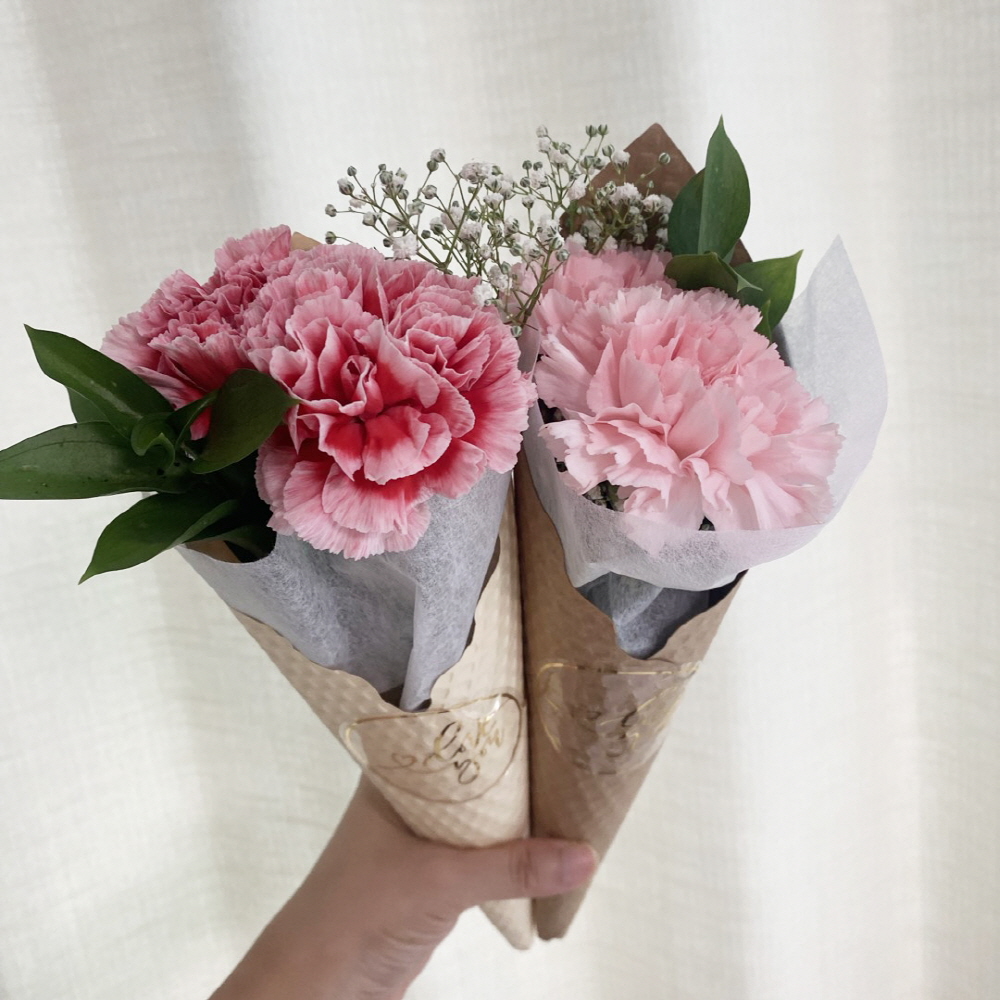 생화 미니 꽃다발 아이스크림꽃 단체 선물 꽃배달 싼곳 - 상세 이미지 4
