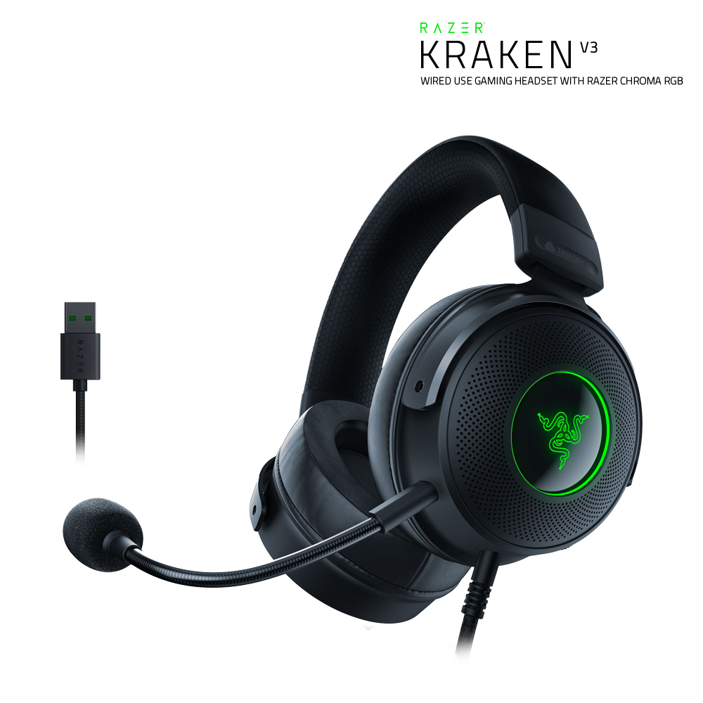 레이저코리아 크라켄 V3 Razer Kraken V3 유선 게이밍 헤드셋 - 상세 이미지 2