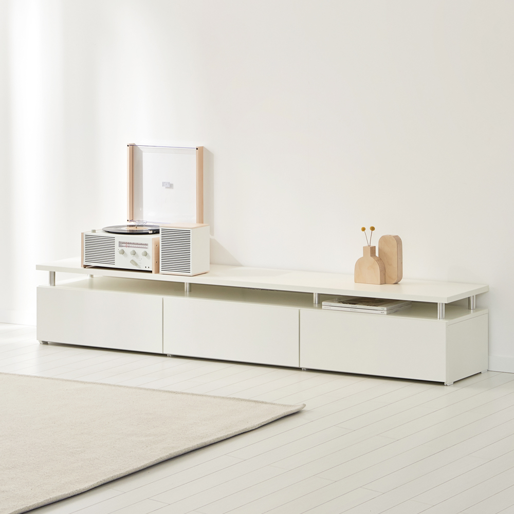 마인 거실장 낮은 티비다이 tv장 장식장 2000, 화이트