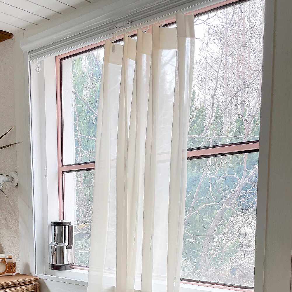 발레리나 쉬폰 속커튼 차르르 아이방 여아 남아 빈티지 레트로 아이보리