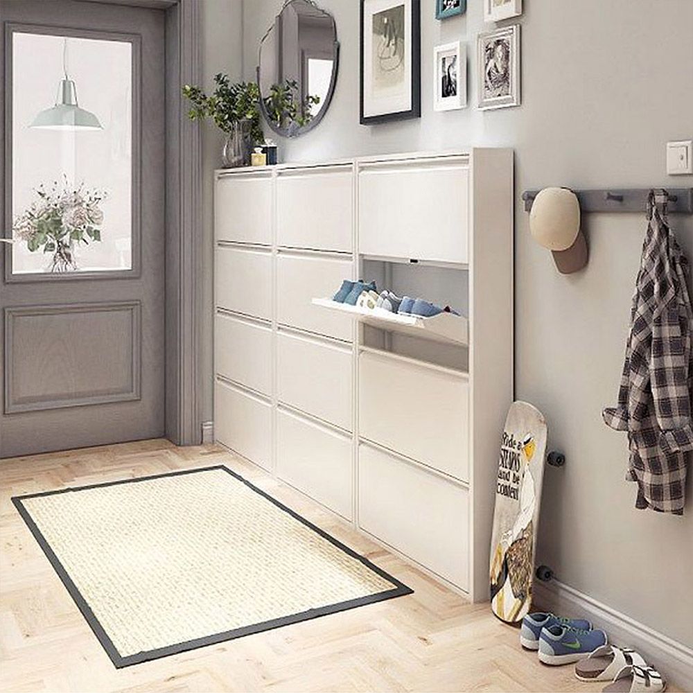 제임스 철제 슬림 신발장 3단 4단 틈새 좁은공간 원룸 아파트 현관 수납장