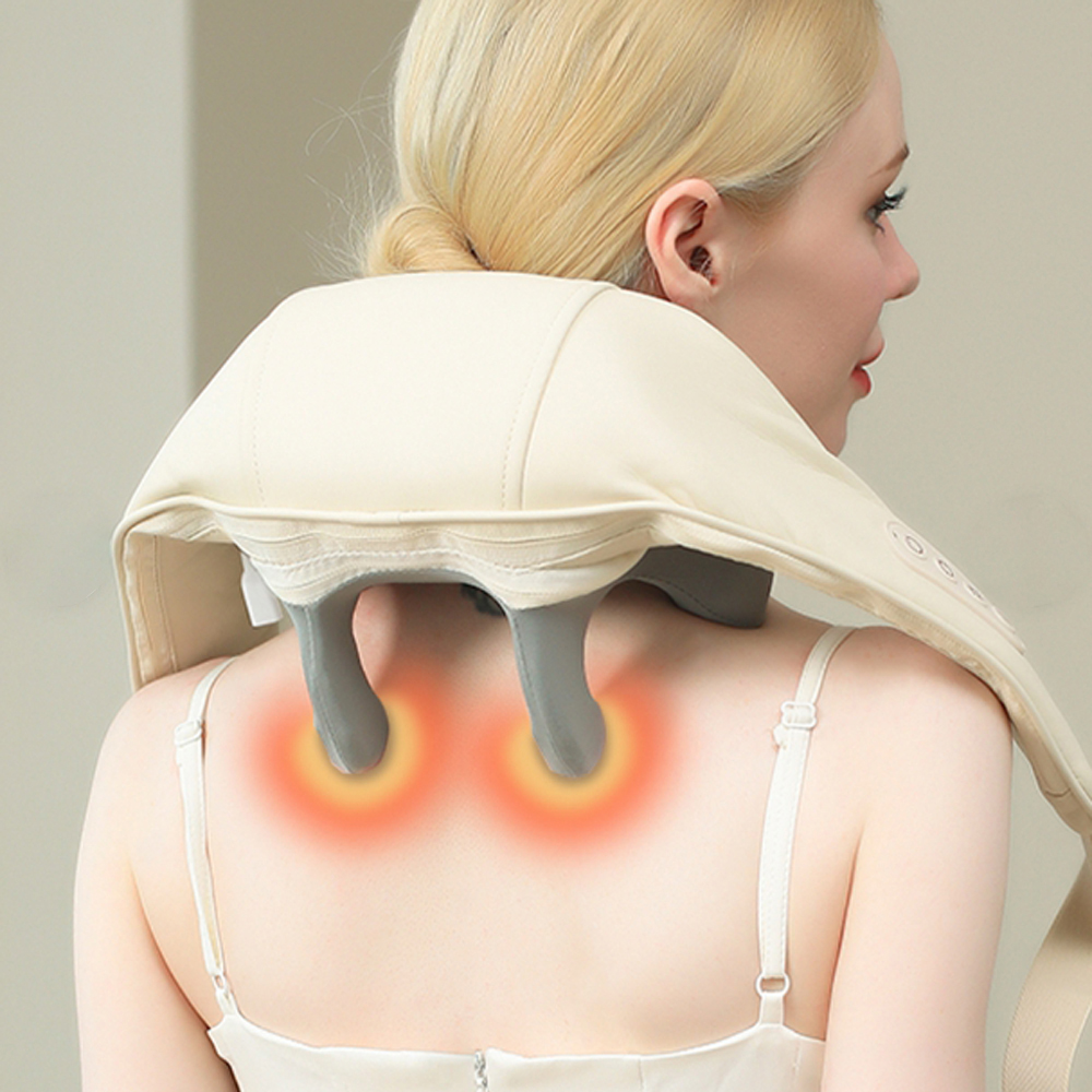 무선 롤링 온열 전동안마기 맛사지기계 목 어깨 승모근 마사지기 마사지기계 지압기 손 허리 - 상세 이미지 2