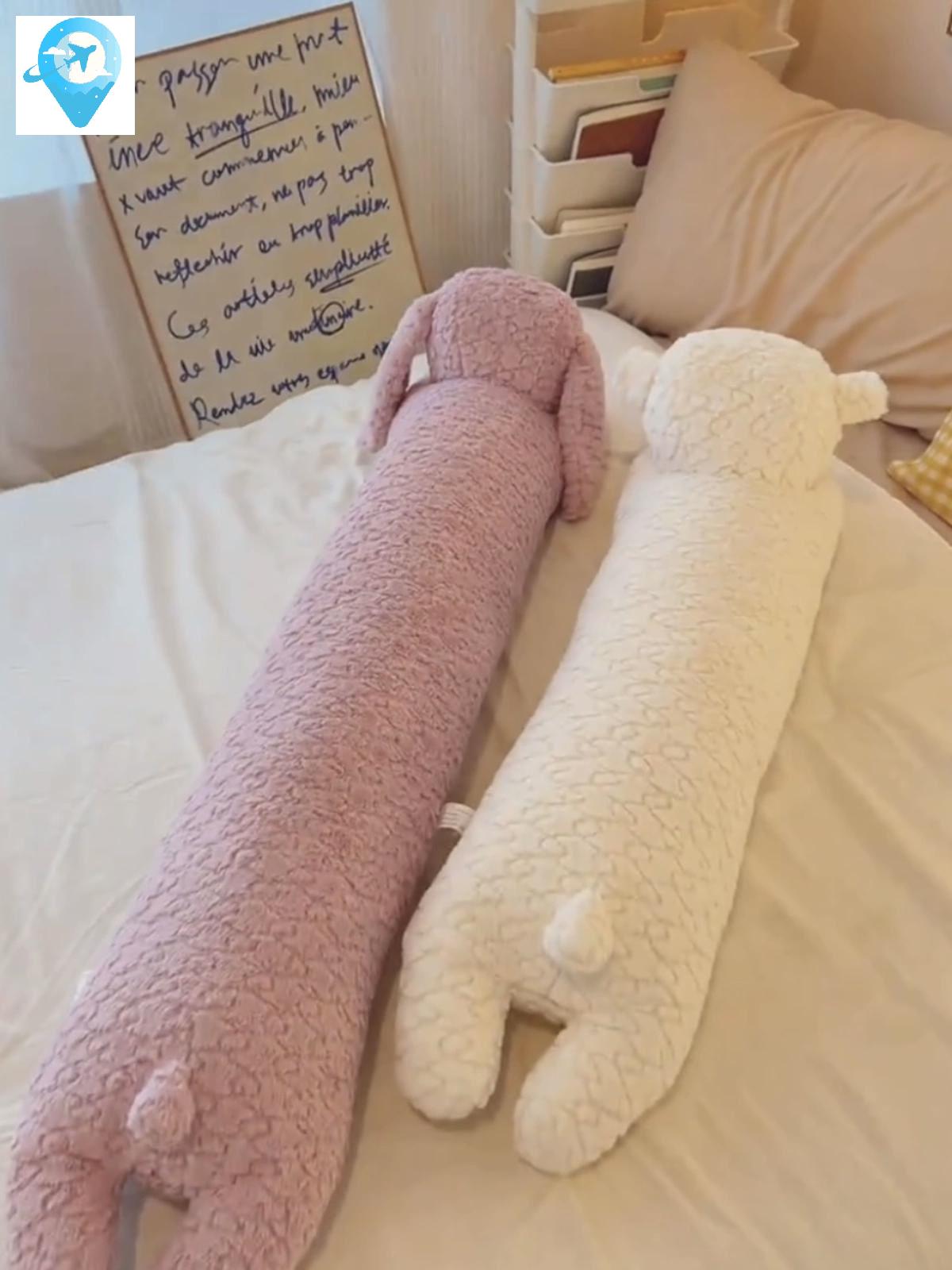 토끼 쿠션 안고자는 베개 인형 롱 - 상세 이미지 4