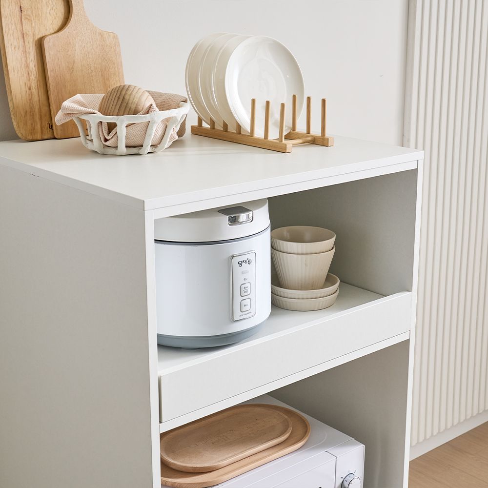 듀얼 600 2단 광파오븐 렌지대 밥솥 선반 다이 전자렌인지 주방 수납장