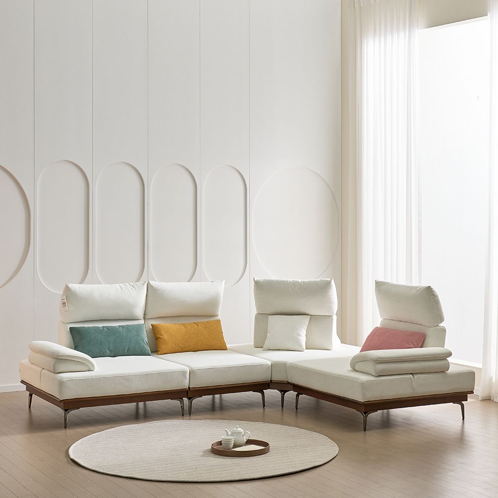 크루아 5인 코너형 스윙 코브라 패브릭 원목 소파