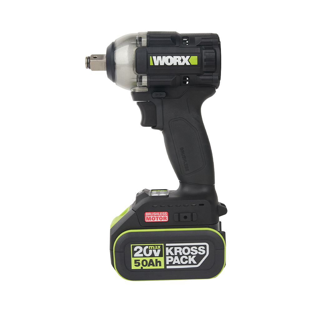 웍스 충전 임팩 렌치 20V 5.0Ah 배터리1개 12.7mm BL WE272.4 임팩트 - 상세 이미지 2