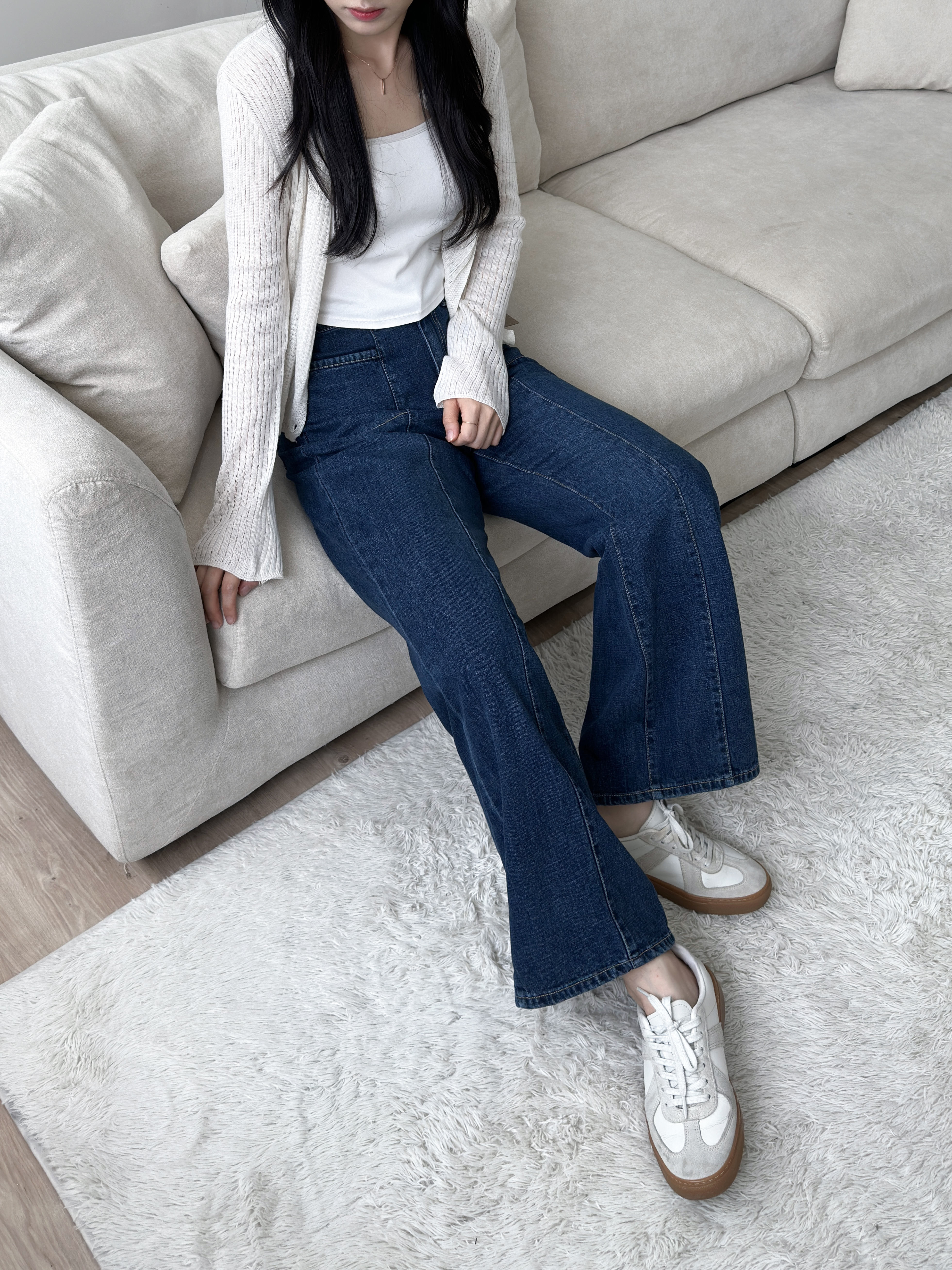 에브리 밴딩 라인 스트레이트 데님 팬츠 상세 이미지 10