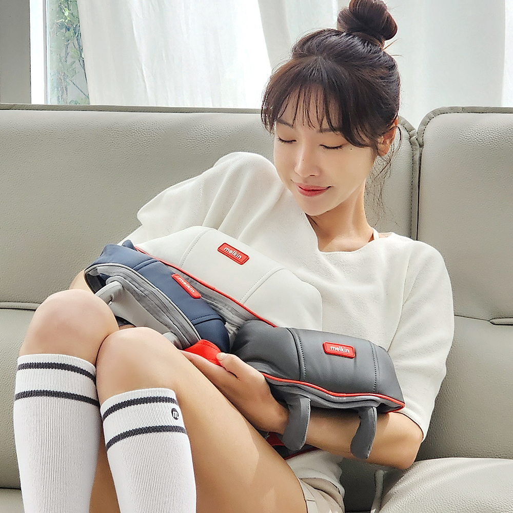 멜킨 목 어깨 마사지기 무선 승모근 마사지 기계 등 허리 경추 뒷목 진동 온열 안마기 이미지 4