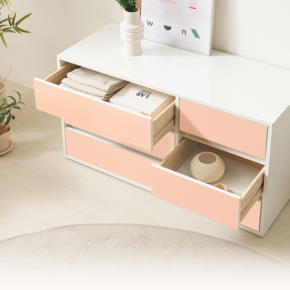 3단 거실장 원룸 틈새 다용도 수납 서랍장 뉴모닝 1000