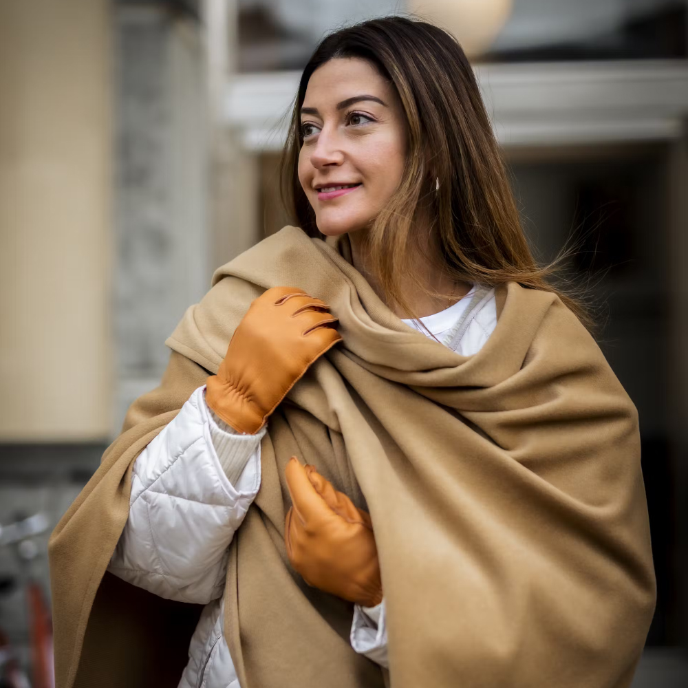 헤스트라 시그네 코르크 1001720 710- 여자 여성 겨울 사슴 가죽 장갑