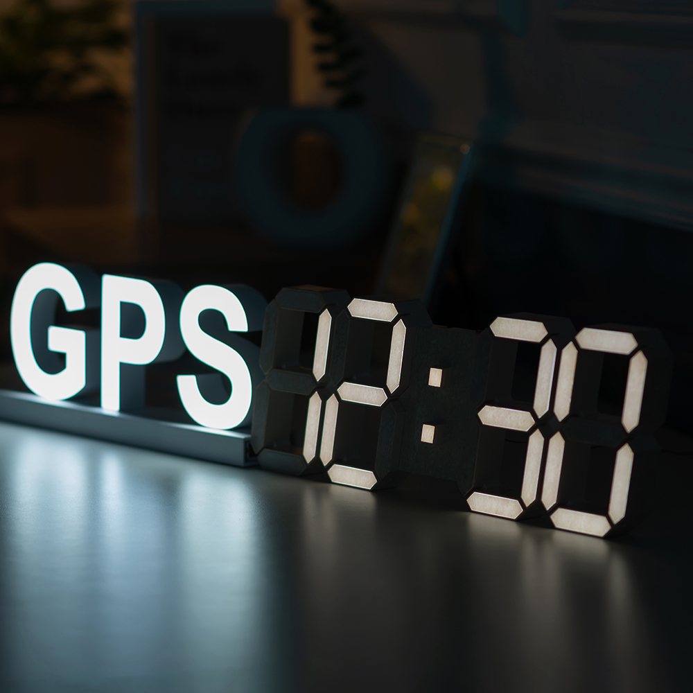 플라이토 국산 GPS 시간동기 3D 숫자 인테리어 LED 벽시계 38cm 멜로우 - 상세 이미지 4