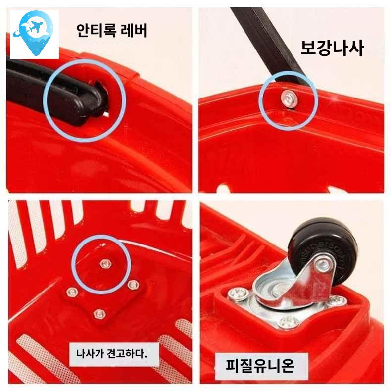 장바구니 이동식 바구니 손잡이 바스켓 롤링 - 상세 이미지 5