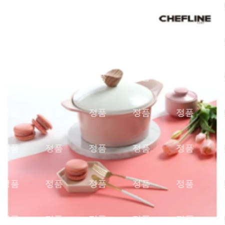 셰프라인 마카롱IH 세라믹냄비 20양수 냄비 (파스텔 핑크)