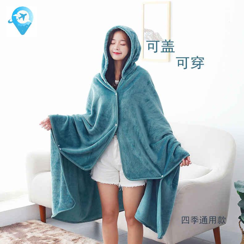 망토 극세사담요 차박 담요 후드 캠핑 - 상세 이미지 3