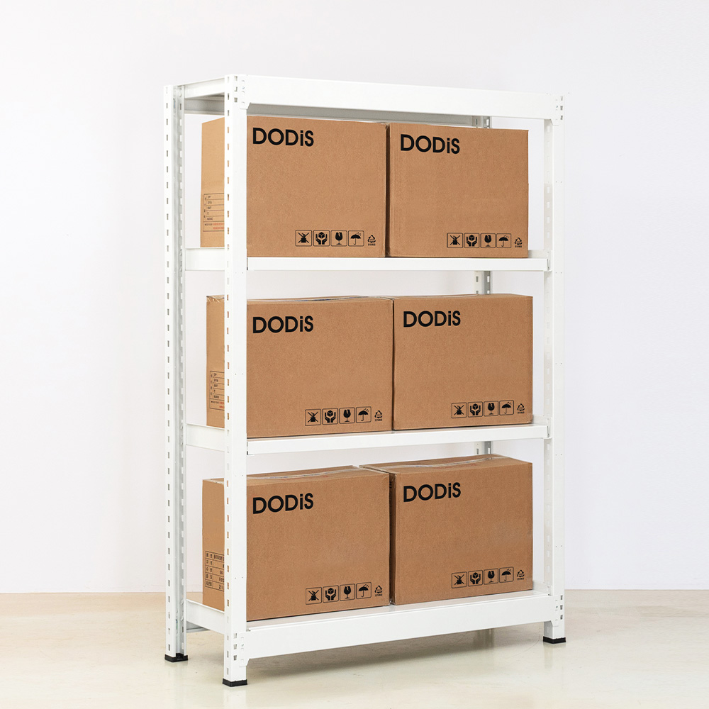 철제선반 중량랙 4단 조립식 앵글 무볼트 창고 선반 300kg 12004501800