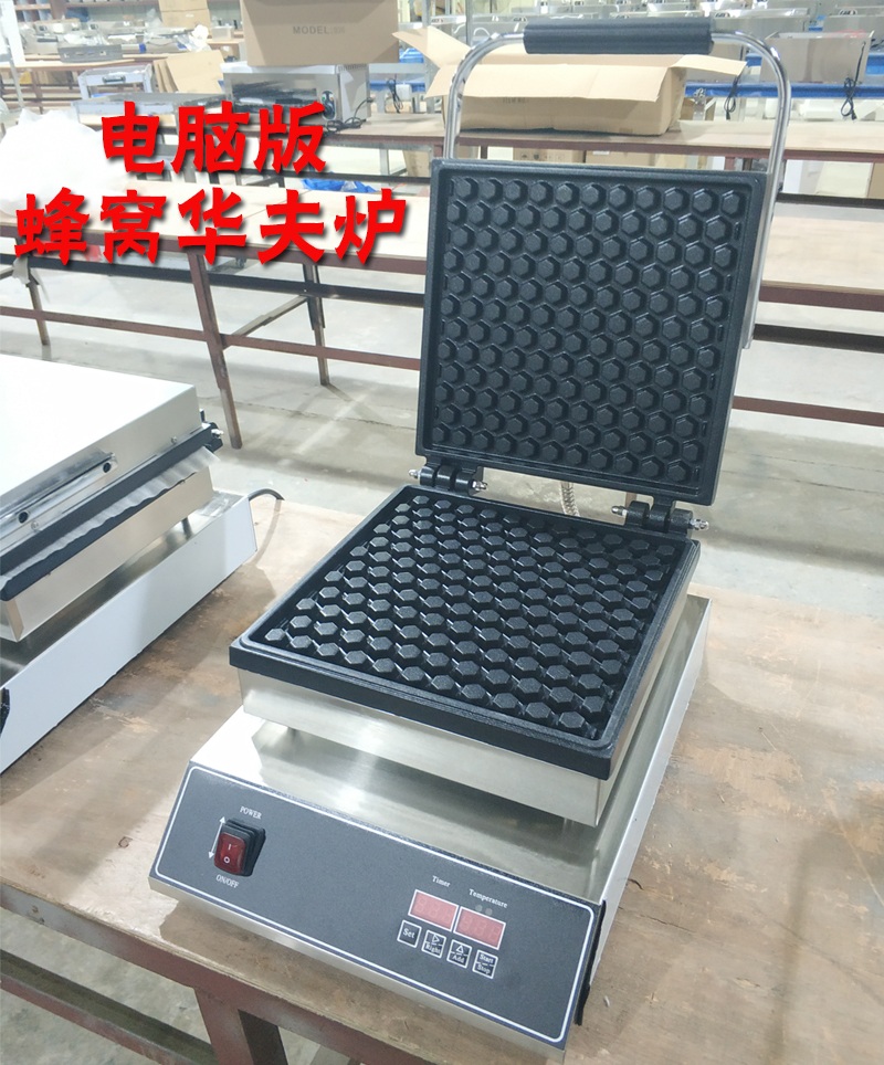 업소용 크룽지 기계 전기 와플 오븐 대형 그릴 파니니 온도 조절