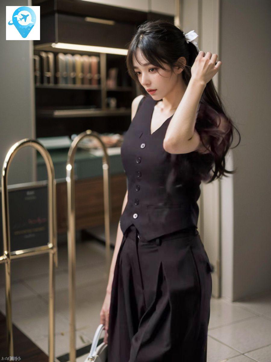 정장세트 정장 슬랙스 여름 조끼 와이드팬츠 여성 셋업 - 상세 이미지 2