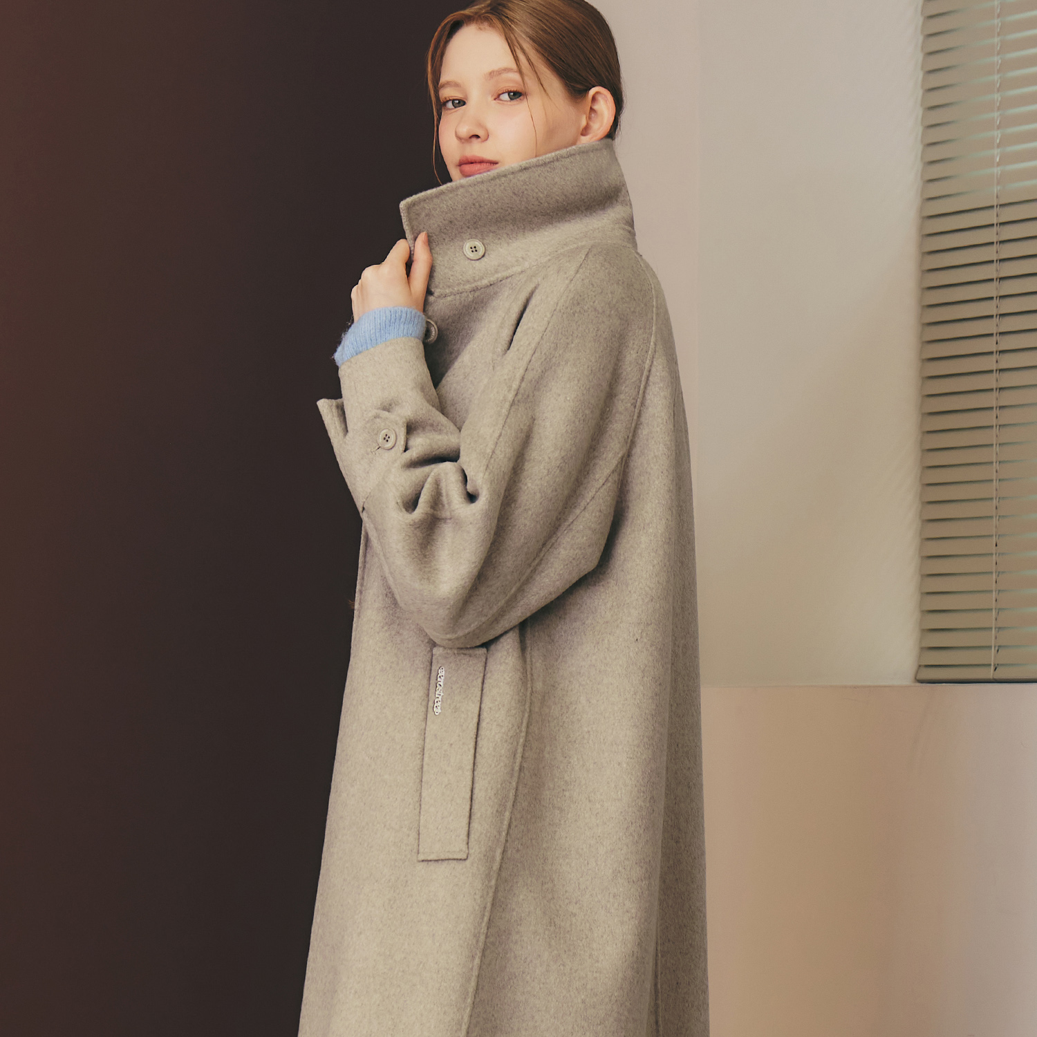 [제로스트릿] [2컬러] 핸드메이드 메이플 울 롱 코트 HAND MADE MAPLE WOOL LONG COAT