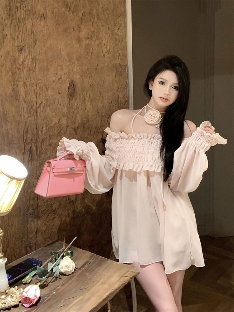 살롱드립2 52화 장도연 블라우스 셔츠 오프숄더 프릴 의상 옷 패션 - 상세 이미지 3