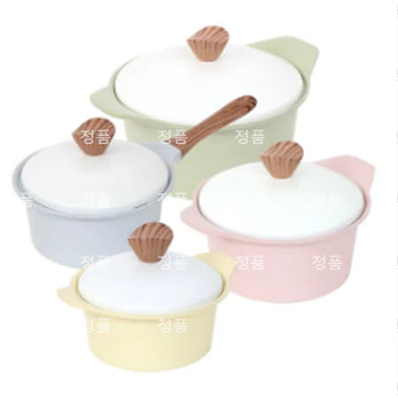 [셰프라인] 마카롱IH 세라믹냄비 4종세트 [18편수.16양수.20양수.24양수]