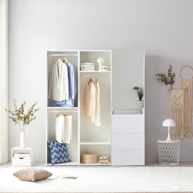 모노 월플렉스 시스템 키큰(서랍) 화장대600 수납 틈새 서랍장 전신거울 화장대