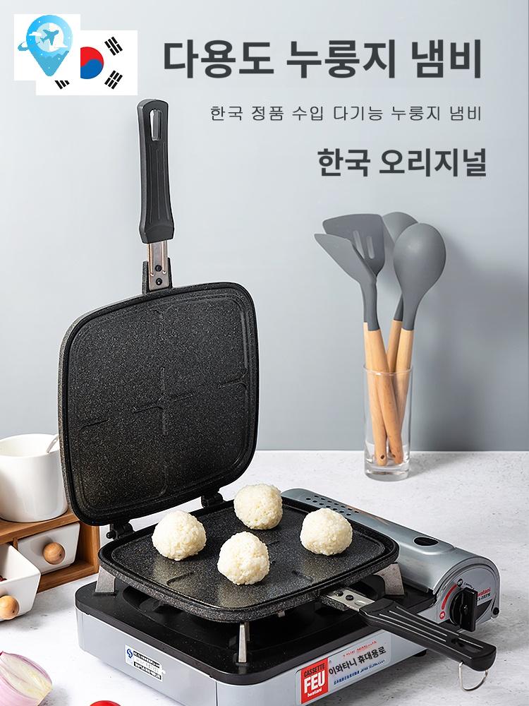 누룽지기계 와플팬 4구 철판 크로플 후라이팬 - 상품 이미지