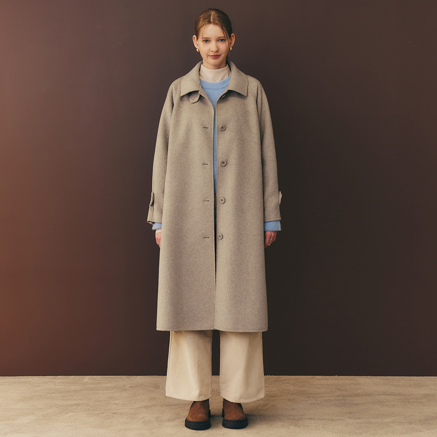 [제로스트릿] [2컬러] 핸드메이드 메이플 울 롱 코트 HAND MADE MAPLE WOOL LONG COAT