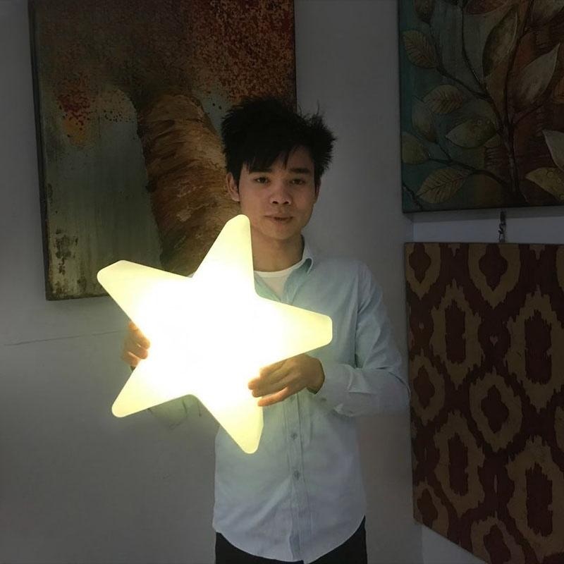 LED 별 모양 램프 대형 야외 정원 펜션 조형물 무드등 장식 태양광 이벤트 - 상세 이미지 3