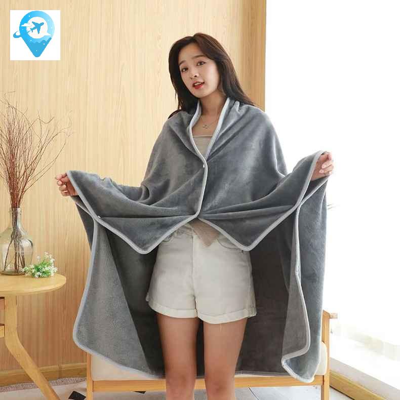 망토 극세사담요 차박 담요 후드 캠핑 - 상세 이미지 5