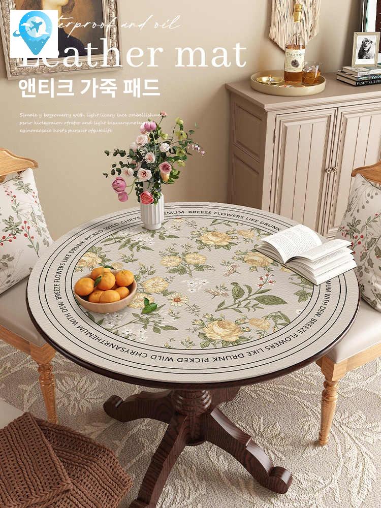 방수 덮개 식탁보 매트   원형 깔판 테이블 식탁 깔개 받침대 패드 - 상품 이미지