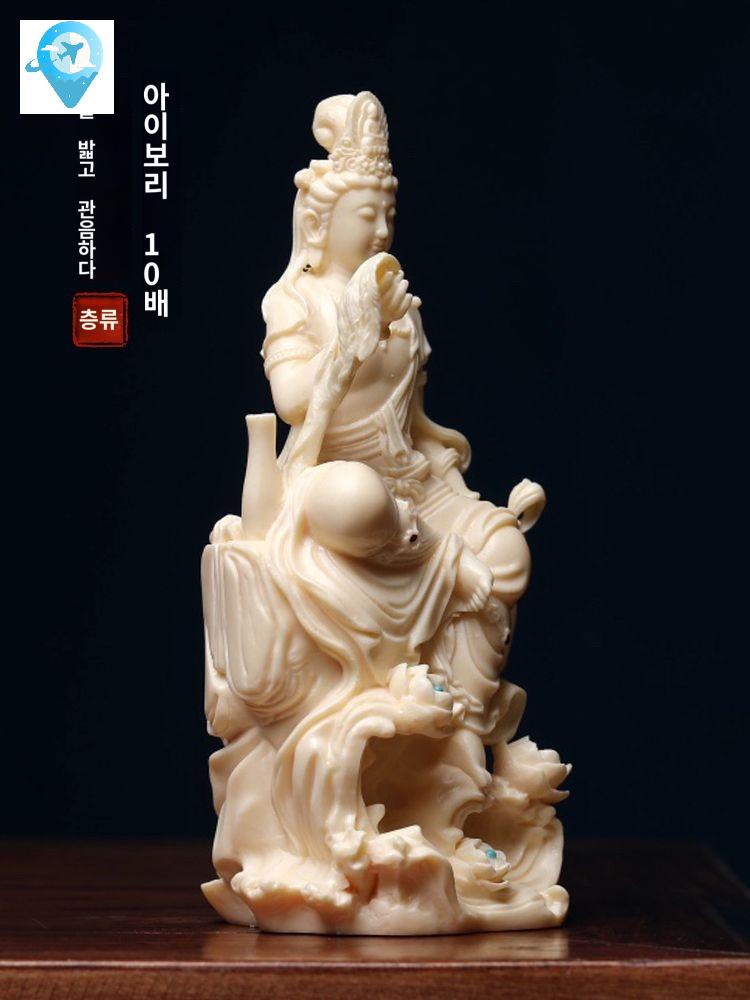부처님상 관세음보살 관음보살상 관세음보살상 회양목 소형불상 불상 - 상세 이미지 3