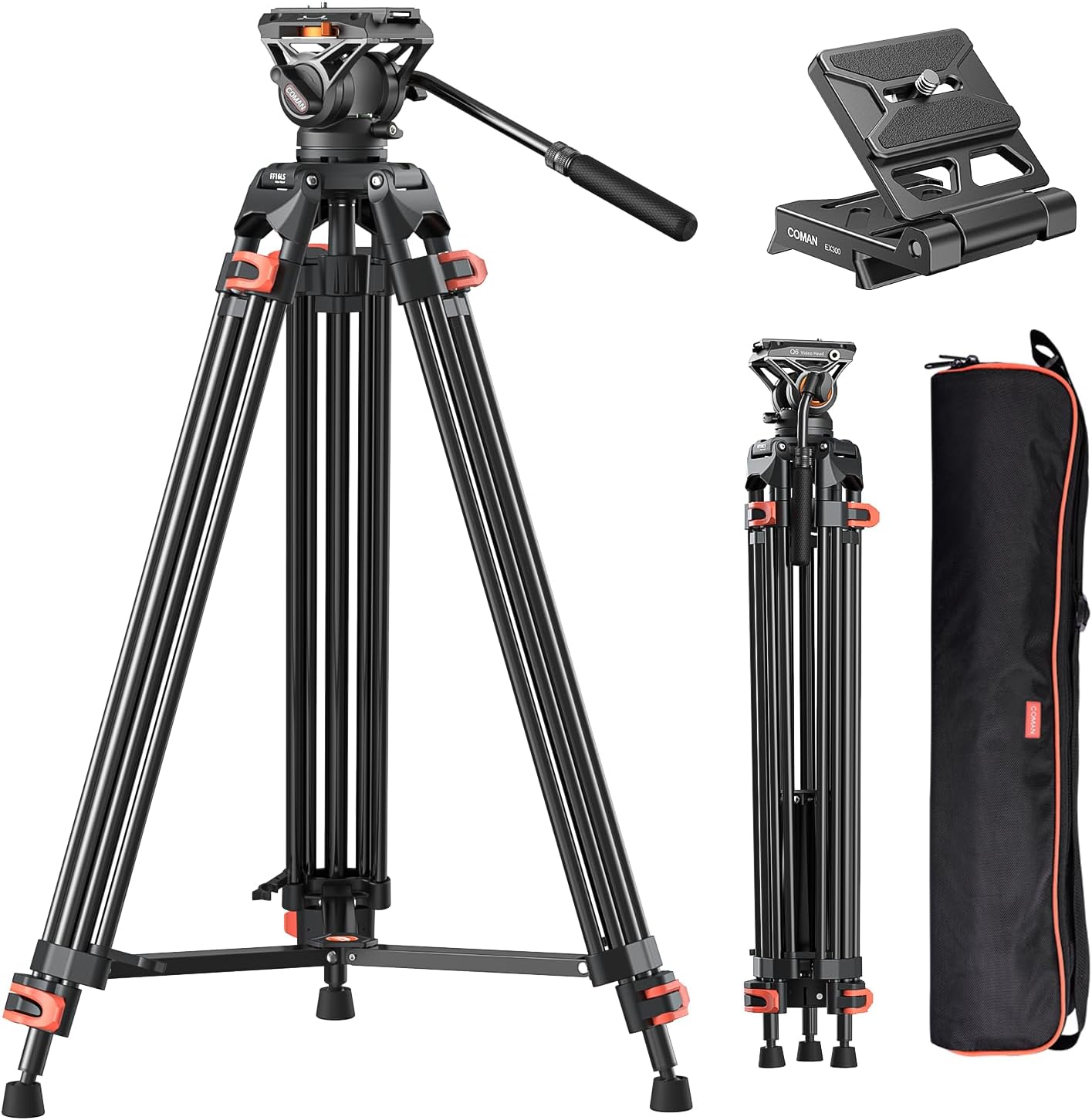카메라 DSLR 삼각대(DF16L 업그레이드 버전+Q6) 세로촬영베이스포함 DF02 세트 - 상세 이미지 4