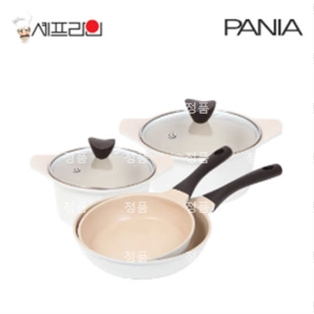 셰프라인 페니아(pania) 인덕션 IH 크림세라믹냄비 4종세트 (18편수+16양수+20양수+24양수)