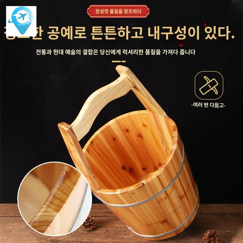 고로쇠물통 편백나무 말통 전통 소품 우드 양동이 - 상세 이미지 3