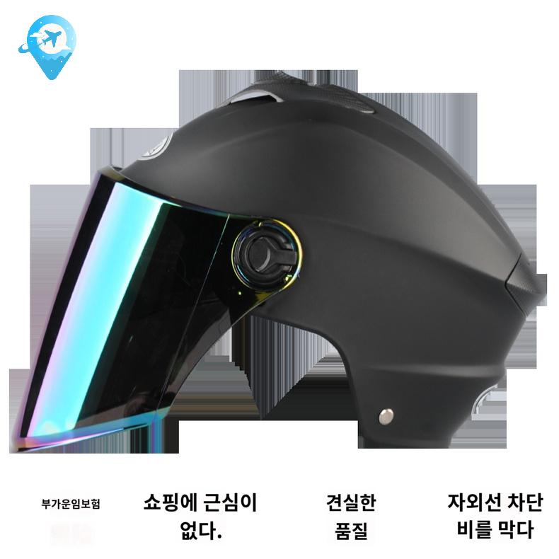 여름 오토바이 스쿠터 하이바 경량 반모 오픈 페이스 헬멧 바이크 - 상세 이미지 5