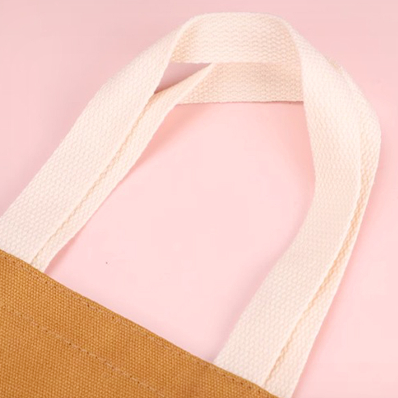 캔버스 텀블러 드링크백 컵 홀더 에코백 음료 물병 커피 가방 휴대용 테이크아웃 - 상세 이미지 5