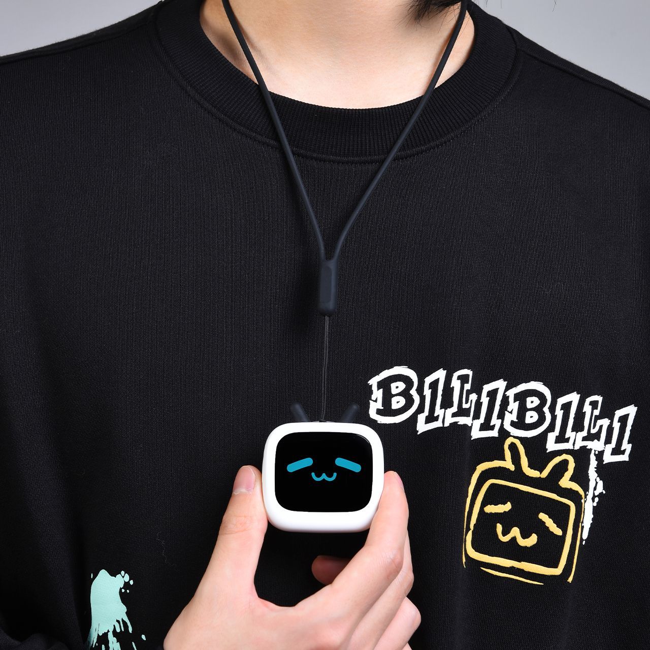 BILIBILI Goods CUBE FACE 미니 TV LCD 터치 스크린 블루투스 이어폰 - 상세 이미지 3