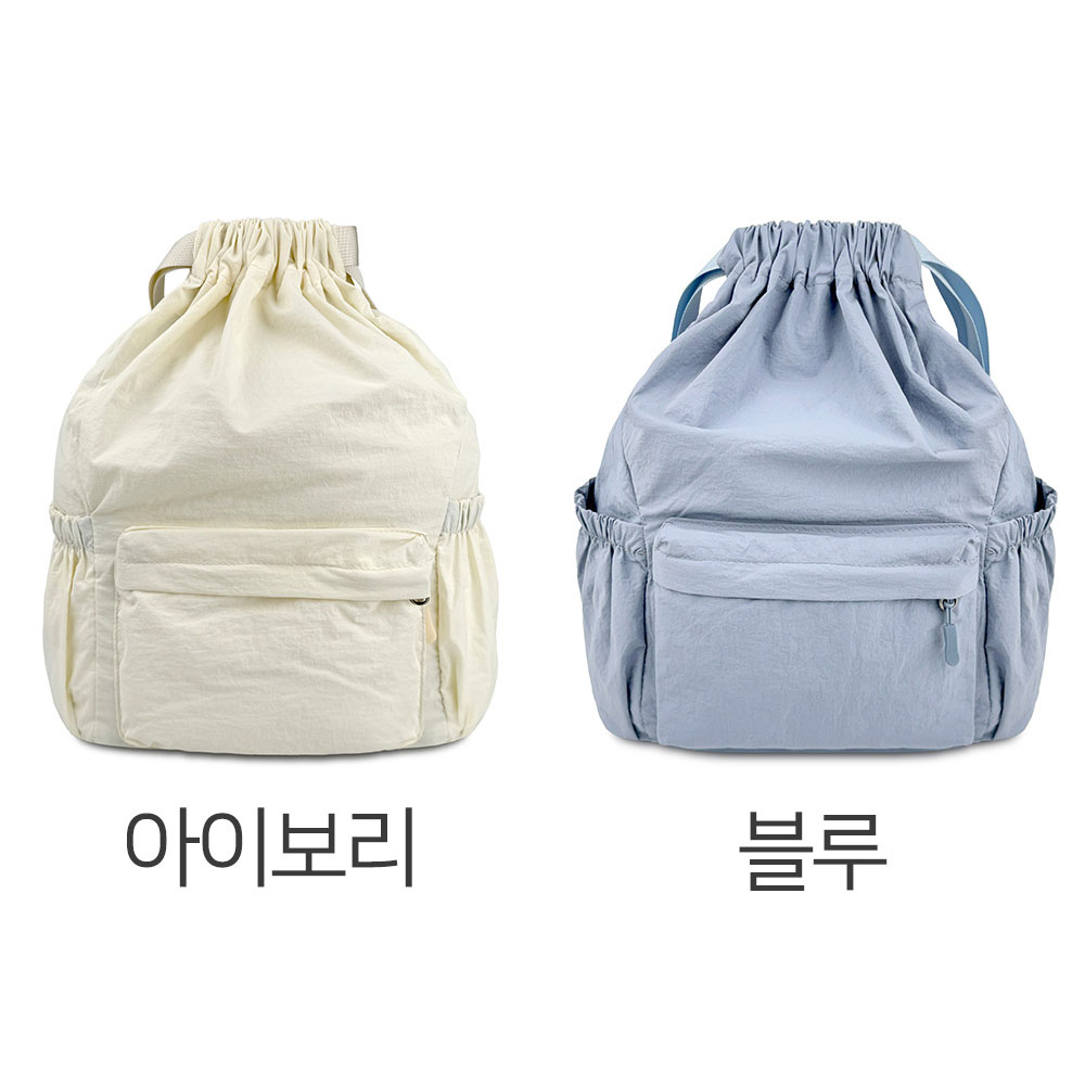가벼운 나일론 초경량 백팩 대학생 여대생 조리 백팩 엄마 나들이 외출 여행 스트링 백팩 - 상세 이미지 3