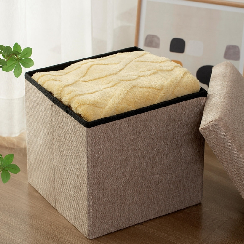 노리스 접이식 스툴 낮은 보조 수납 의자 화장대 사각 벤치 풋 소형