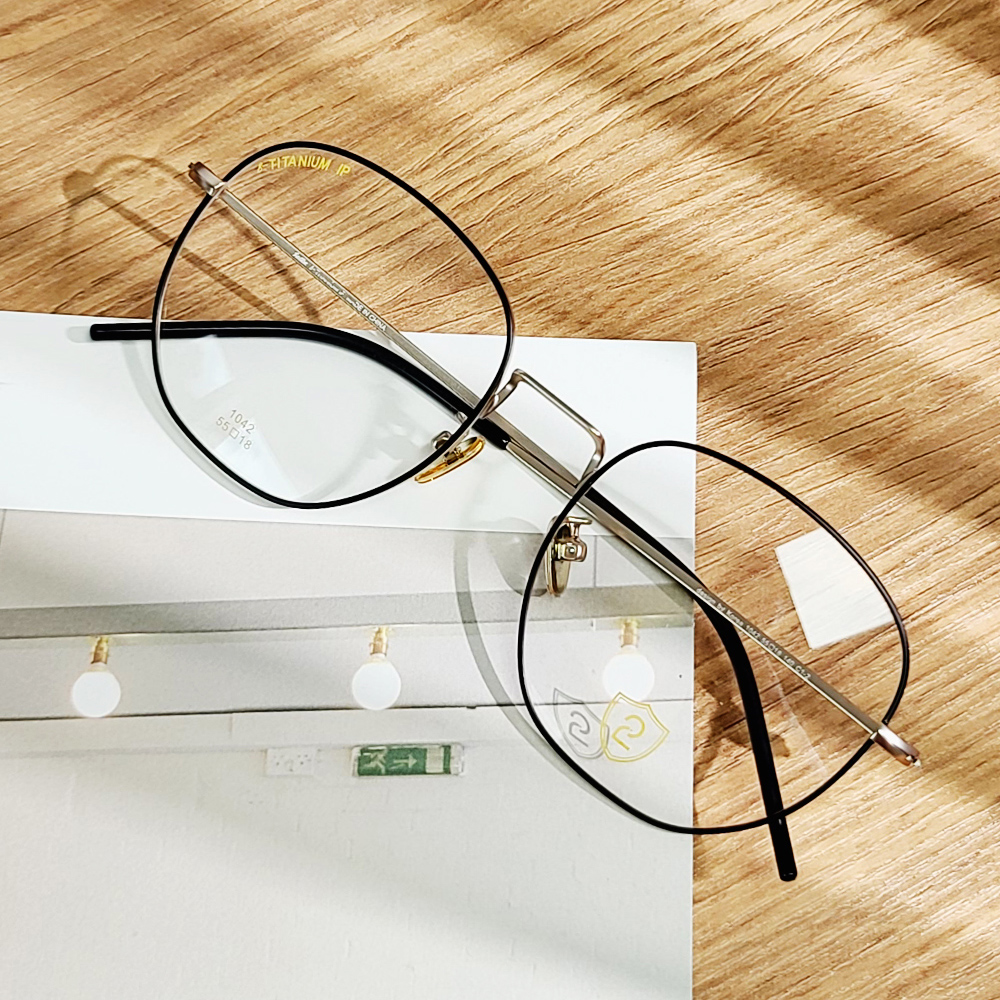 빅 오버사이즈 사각 레트로 남자 여자 티타늄 안경테